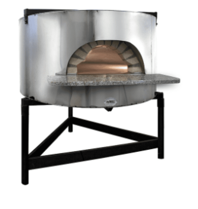 Four à pizza à bois façade acier inox, sole ø 1540 mm, 10/12 pizzas VIRTUS CAC0018