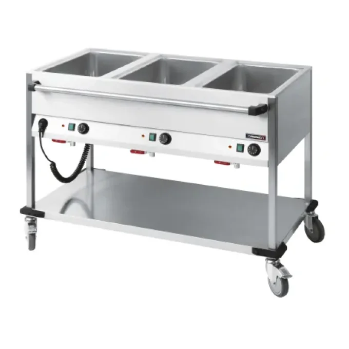 Chariot bain-marie à eau 3 x GN1/1  CASSESLIN CCBM3H