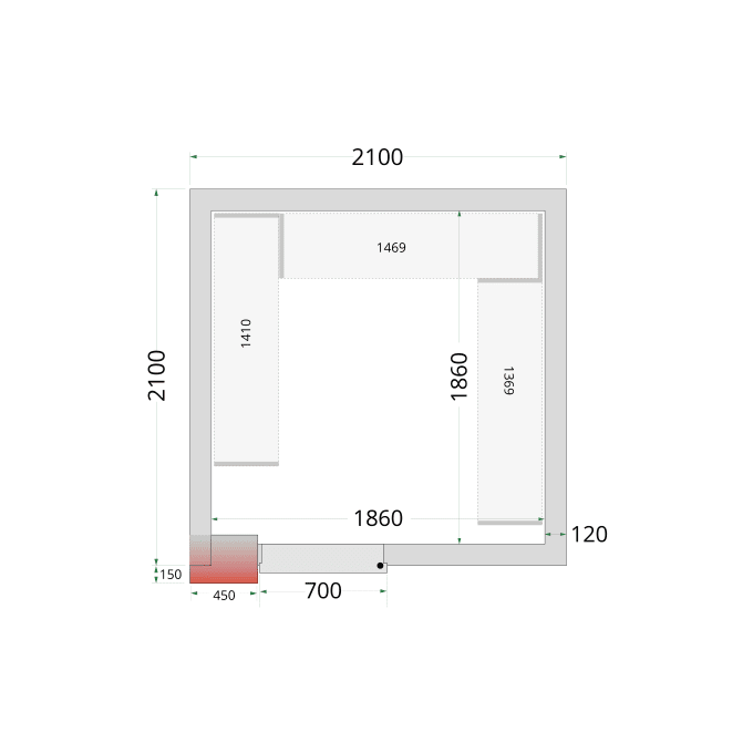 Panneaux de chambre froide 120 mm