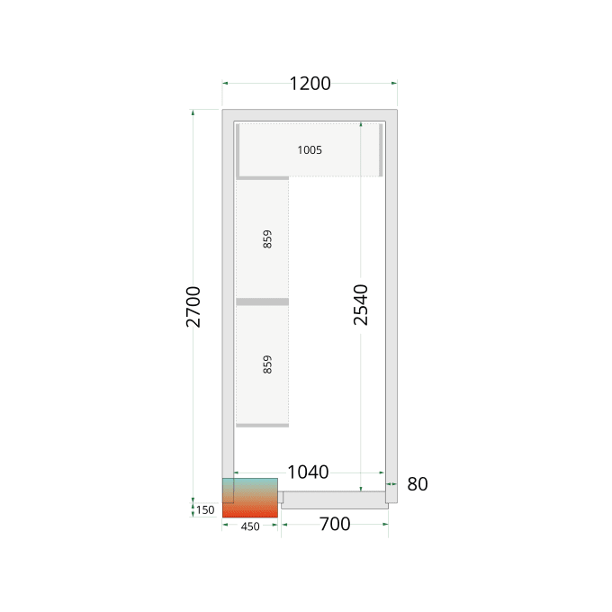 Panneaux de chambre froide 80 mm