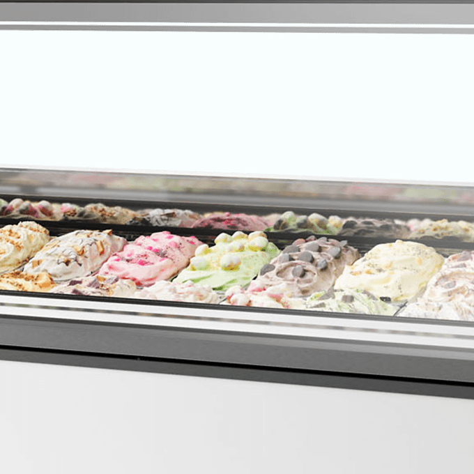 Vitrine ventilée pour glace en bac