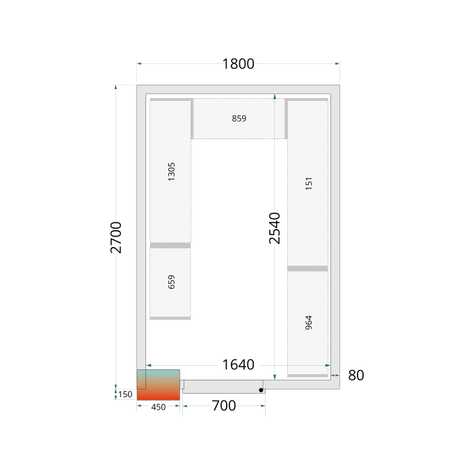 Panneaux de chambre froide 80 mm