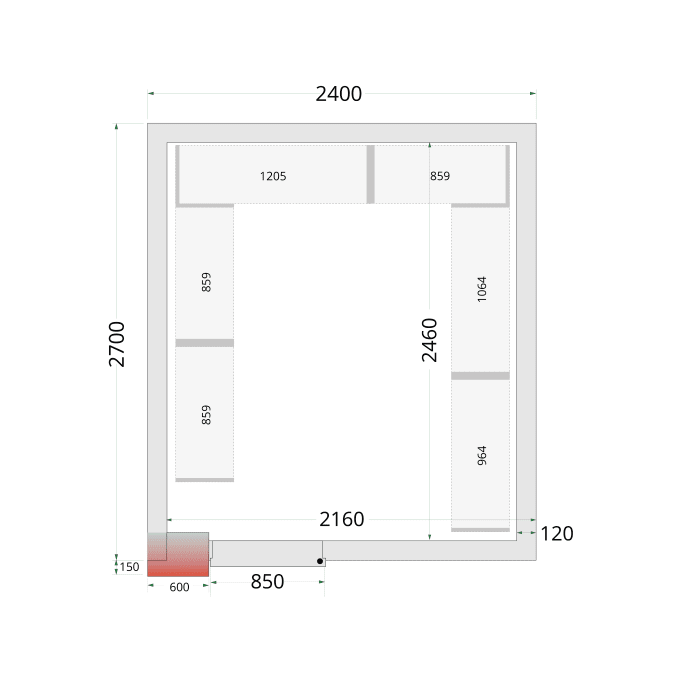 Chambre froide négative