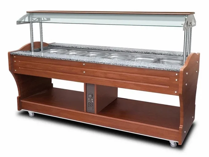 Buffet Bain-Marie Île 6x GN 1/1  VIRTUS IEA0040 