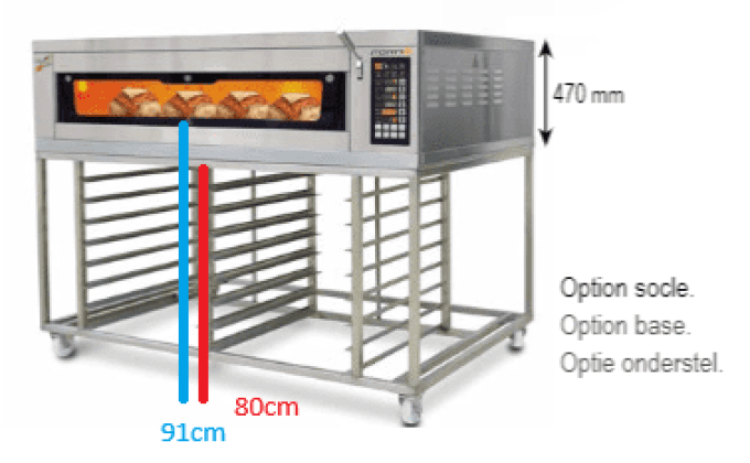 Support H80cm pour 2nd four Forno246 SINMAGEUROPE 