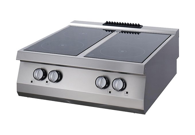 Heavy Duty cuisinière infrarouge - 4 brûleurs - unité double - profondeur 70 cm - électrique