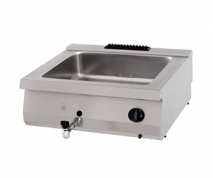 Heavy Duty bain marie - unité double - profondeur 70 cm - gaz