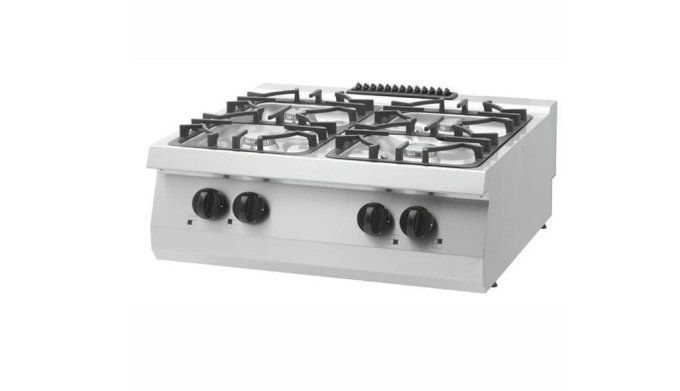 Heavy Duty cuisinière - 4 brûleurs - unité double - profondeur 70 cm - gaz