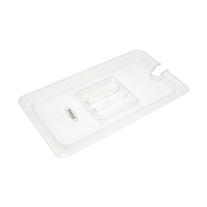 Couvercle gastronorm - 1/3 GN - polycarbonate - avec ouverture pour cuillère