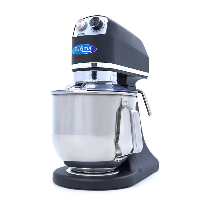 Mixer planétaire - 7 L - jusqu'à 2 kg de pâte - noir mat