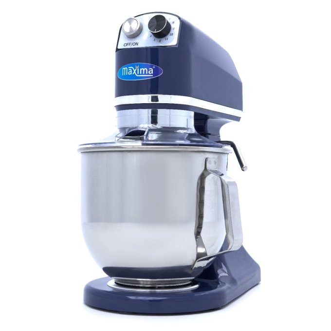 Mixer planétaire - 7 L - jusqu'à 2 kg de pâte - bleu acier