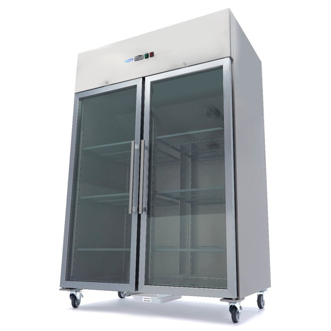 Réfrigérateur 1400 L 6 x 2/1 GN + portes en verre Maxima 09400021