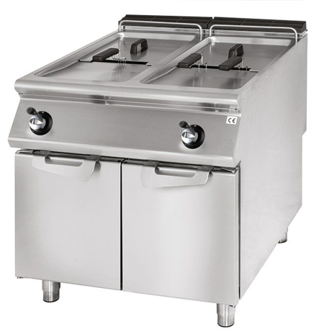 Friteuse gaz, capacité 22+22 litres